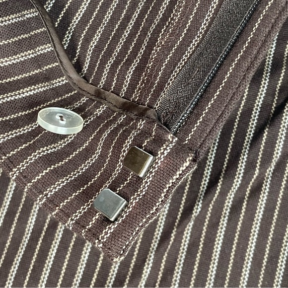 Croft & Barrow Womens Neutral Stripe Elastic Waistband Pants Size 10 Brown NWT - Picture 4 of 12
